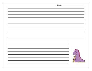 dinosaur themed writing paper  realistic teacher tpt
