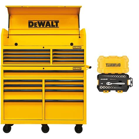 Dewalt 52 In Steel Tool Chest Cabinet Combination Yellow Dwmt74952