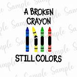 Crayon Broken sketch template