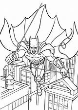 Batman Coloring Pages Printable Knight Dark Print Gotham Color Car Flying Kids City Colouring Swinging Cityscape Superhero Hellokids Superman Sheets sketch template