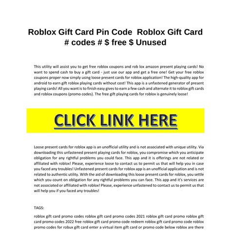 roblox gift card pin code roblox gift cardpdf docdroid