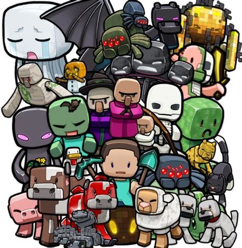 all mobs of minecraft by mewlovemew on deviantart minecraft minecraft minecraft mobs