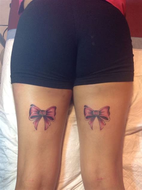 bows on legs by melk girly tattoos triangle tattoo tattoos