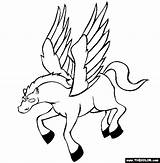 Coloring Pegasus Mythology Greek Online Pages sketch template