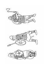 Saxon Anglo Colouring Pack Display Warriors sketch template