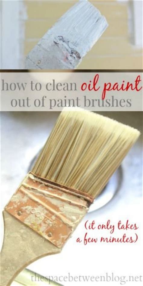 simple steps   clean paint brush   oil based paint