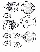 Fish Template Coloring Pages Printable Templates Fishes Kids Kissing Saltwater Lips Print Cutouts Craft Crafts Color Underwater Loaves Clipart Sea sketch template