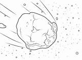 Coloring Meteor Comet Scribblefun sketch template