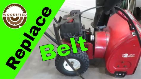 snowblower auger belt replacement easier  youtube
