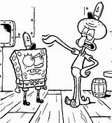 Squidward Spongebob Squarepants Bob Esponja Mewarnai Kolorowanki Colouring Anggry Insertion sketch template