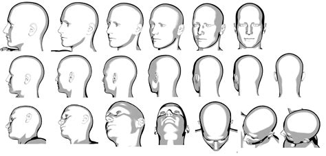 head angles reference drawing  human head face drawing reference