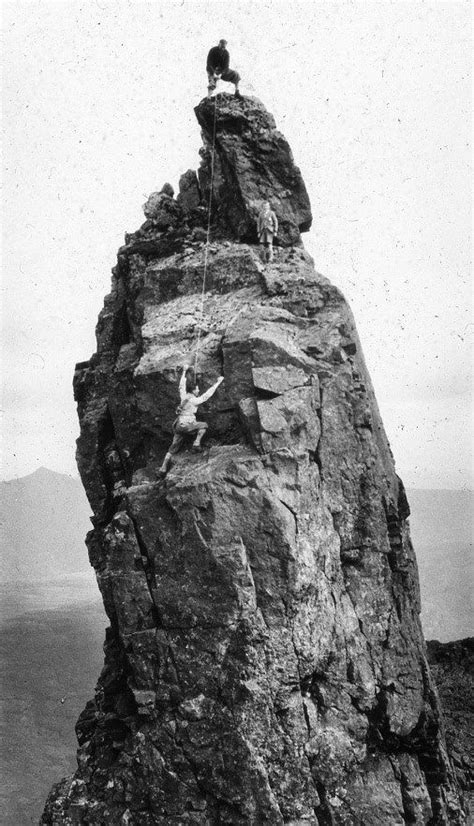 climbing the inaccessible pinnacle 1920s skye old man of storr climbing skye rock climbing