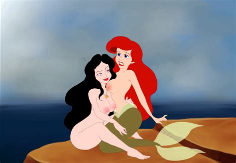 Rule 34 2girls Areola Ariel The Little Mermaid Big Breasts Black