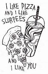 Coloring Icee Slurpee Pizza sketch template