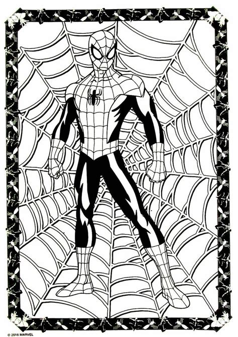spiderman coloring book page coloriage image dessin anime marvel