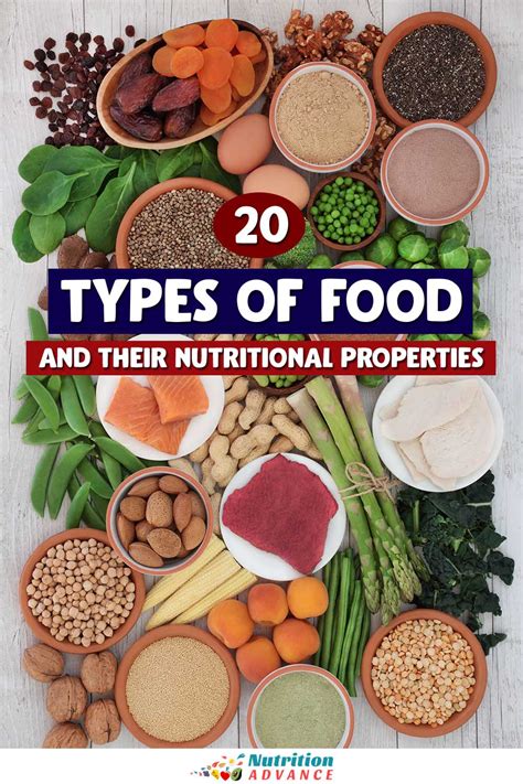types  food   nutritional properties nutrition advance