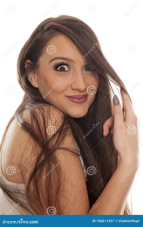funny woman stock image image  pretty faces model