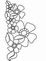 Coloring Pages Flowers Flower Cartoon Printable Sheets Colouring Color Small Kids Clipart Book Cartoons Print Books Library Simple Cool sketch template