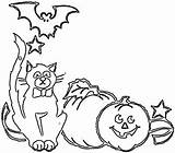 Bat Halloween Coloring sketch template