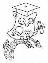 Coloring Diploma Owl Pages sketch template