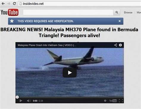 malaysia airlines flight mh370 video scams still being found