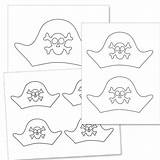 Template Pirate Hat Printable Crafts Printabletreats Outline Coloring Craft Use sketch template