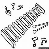 Xylophone Coloring Pages Instruments Musical Color Printable Music Thecolor Preschool Colouring Letter Clipart Starting Others Library Line Kindergarten sketch template