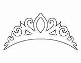 Printable Crown Template Princess Princesa Outline Stencil Visit Crowns Patterns sketch template