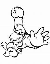 Kong Donkey Coloring Pages Drawing Swinging Diddy Mario Cartoon Flying Ball Printables Colouring Printable Line Kids Pixelated Clipartmag Drawings Popular sketch template