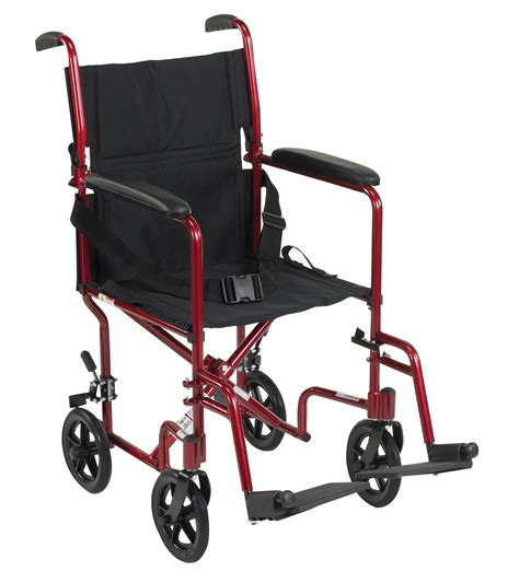 drive medical lightweight transport wheelchair  seat red walmartcom