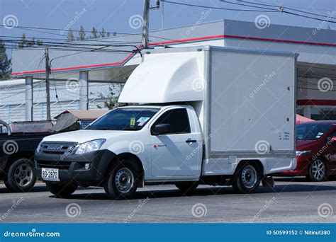 refrigerated container mini truck editorial photography image