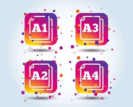 vector  paper size standard icons id royalty