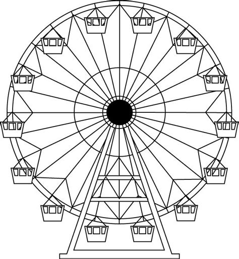 ferris wheel   black  white