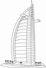 Coloringonly Burj Emirates sketch template