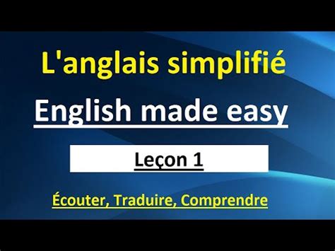 langlais simplifie partie  english  easy part  youtube