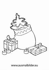 Sack Nikolaus Ausmalbild Nikolaussack Ausmalen Geschenken sketch template