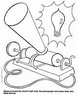 Edison Inventions Coloring Inventors Raisingourkids Coloringhome sketch template