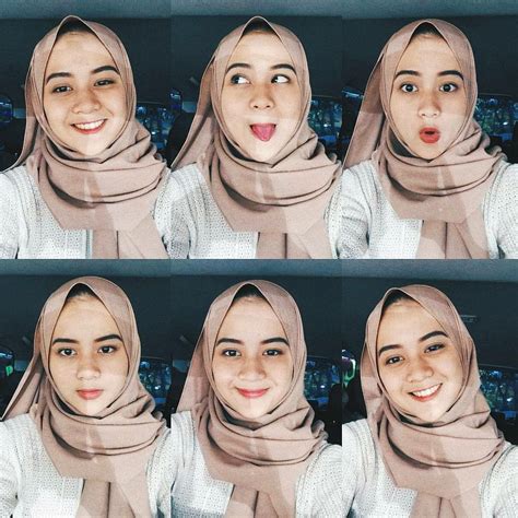 Selfi Pose Wanita Kursus Hijab Potret Diri