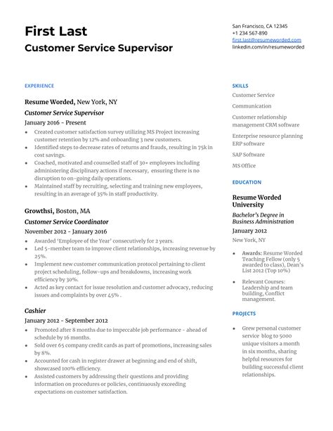 entry level customer service representative resume