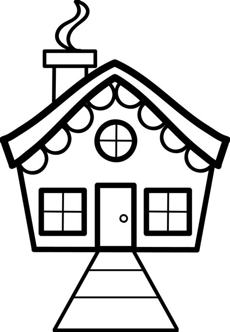 simple house coloring pages