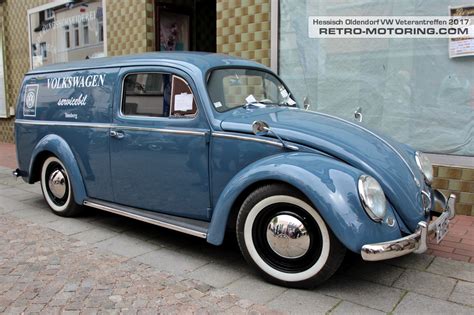 blue vw beetle panel van   vw hessisch  retro motoring