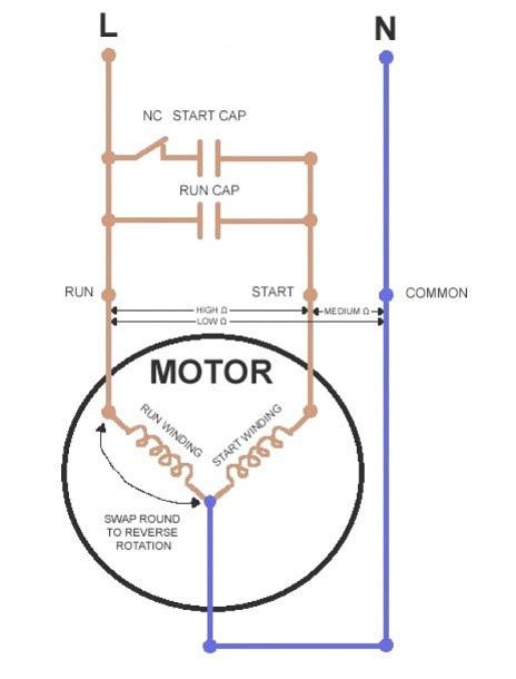 wire ac fan motor wiring diagram