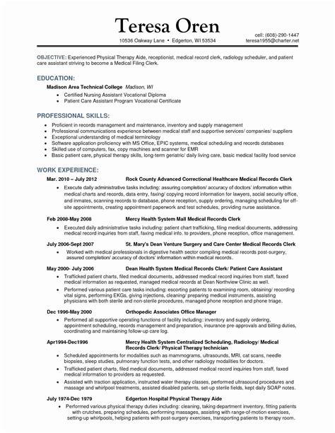 physical therapist assistant resume sample