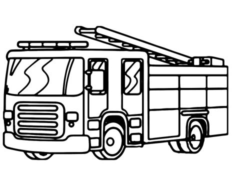 fire truck coloring page printable