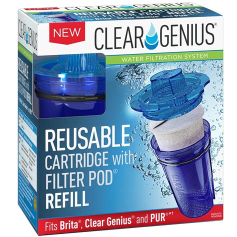 Clear Genius Reusable Cartridge With Filter Pod Su 11 Includes 1