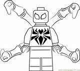 Lego Coloring Spiderman Spider Pages Iron Robot Man Captain America Printable Color Coloringpages101 Online Print Divyajanani sketch template