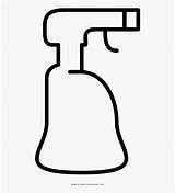 Spray Coloring Bottle Cleaning Line Clipart Clipartkey sketch template