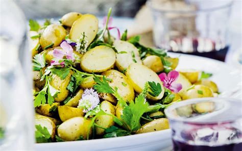 Summer New Potato Salad With Herbs And Flowers Recipe