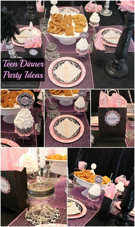 teen dinner party ideas moms and munchkins