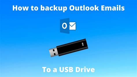 backup outlook emails   usb drive   pst file youtube